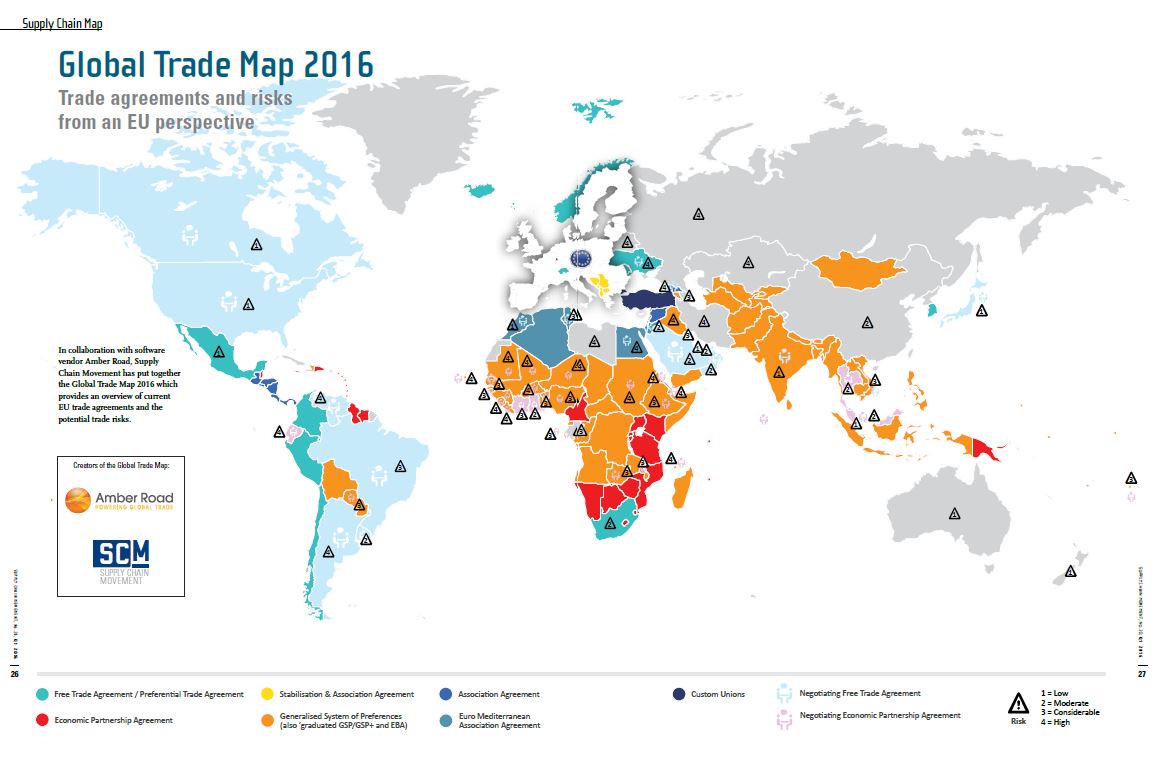 New: Global Trade Map 2016 - Supply Chain Movement